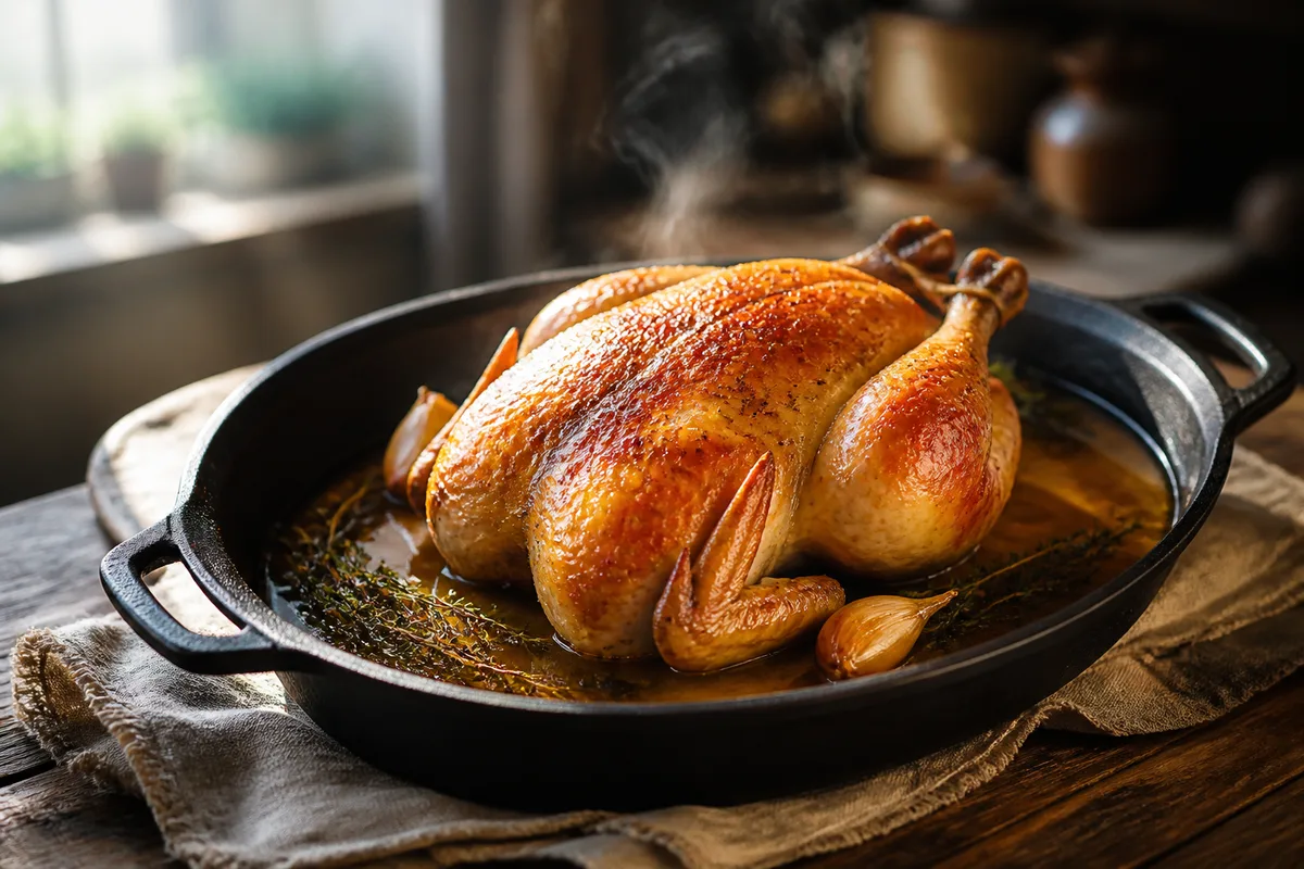 Temps de cuisson du poulet fermier au four par poids